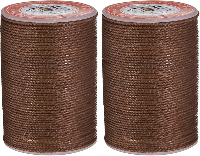 uxcell Round Leather Sewing Waxed Thread, 55m / 60 Yards Polyester Wax String by uxcell