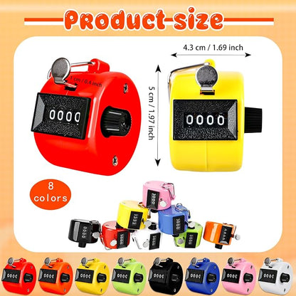 24 Pcs Hand Tally Counter 4 Digit Mechanical Finger Counter Clickers Resettable - Image 2