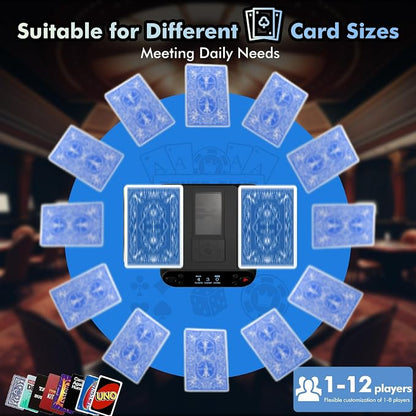 Automatic Card Shuffler and Dealer Machine 360° Rotation, Supports 12 Players - Image 4