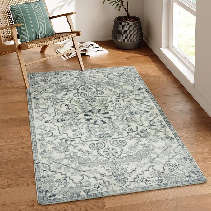 Lahome Bohemian Floral Medallion Area Rug by Lahome
