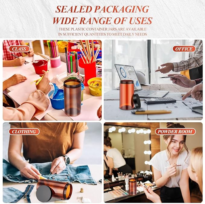 SATINIOR 12 Pack Plastic Container Jars - Image 7