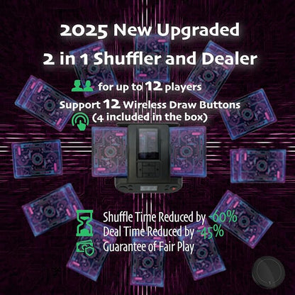 2025 New Smart 2-in-1 Automatic Card Shuffler and Dealer, Programmable Card - Image 3