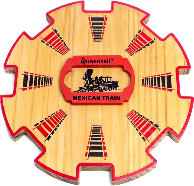 Queensell Wooden Mexican Train Hub – Mexican Train Accessories by Queensell