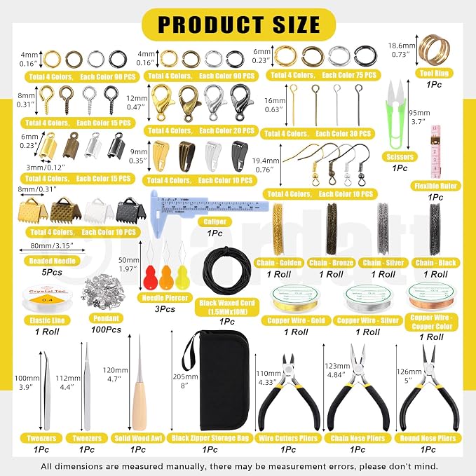 Mardatt 1587Pcs Jewelry Making Supplies Kit Includes Jewelry Pliers, Jewelry - Image 2