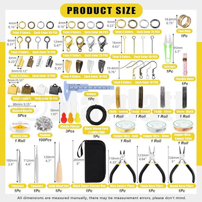 Mardatt 1587Pcs Jewelry Making Supplies Kit Includes Jewelry Pliers, Jewelry - Image 2