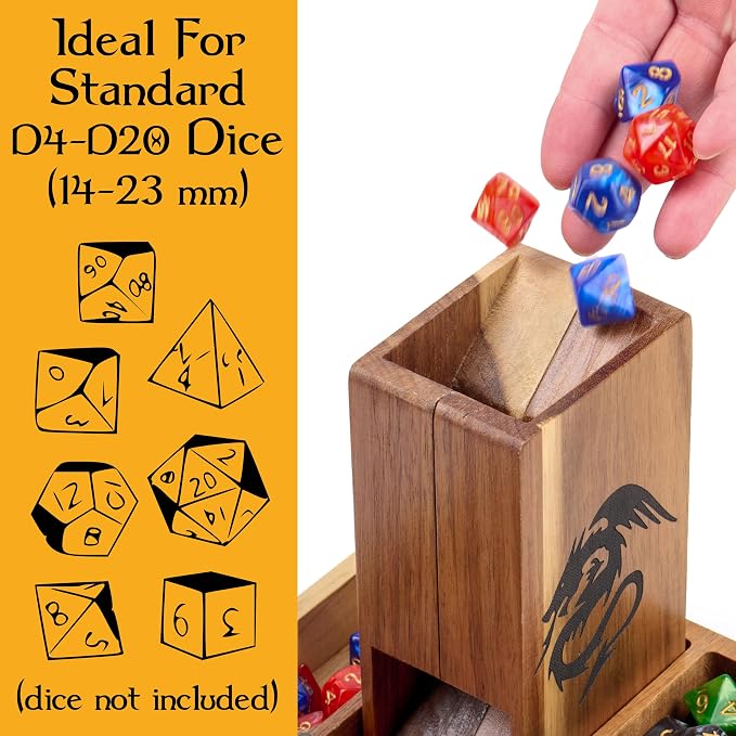 Wooden Magnetic Dice Tower - Image 3