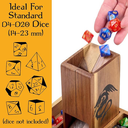 Wooden Magnetic Dice Tower - Image 3