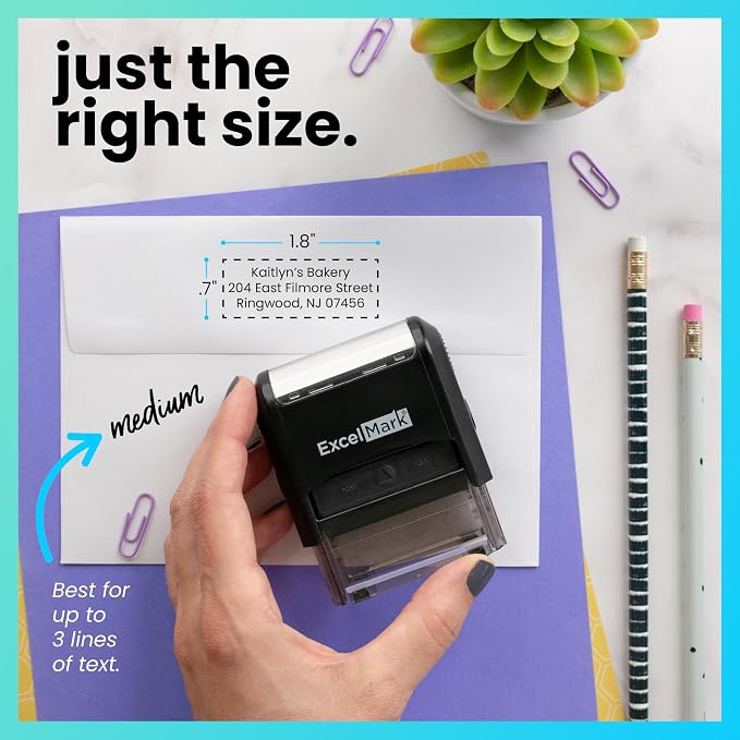ExcelMark Custom Stamp – Clear & Crisp Impressions – Personalized Self-Inking - Image 7