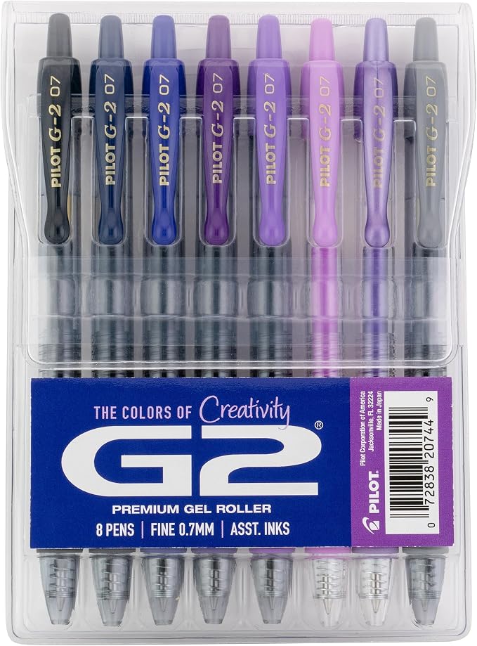 Pilot G2 Premium Gel Roller Pens, Fine Point Gel Pens, Boost Purple Pack by PilotCorporationofAmerica