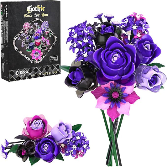 Gothic Rose Bouquet Building Set, Compatible by Coodoo
