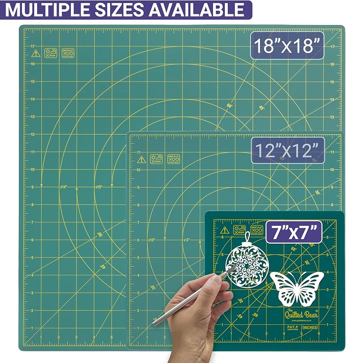 The Quilted Bear Rotating Cutting Mat 7" x 7" - Image 2