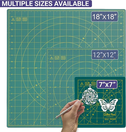 The Quilted Bear Rotating Cutting Mat 7" x 7" - Image 2