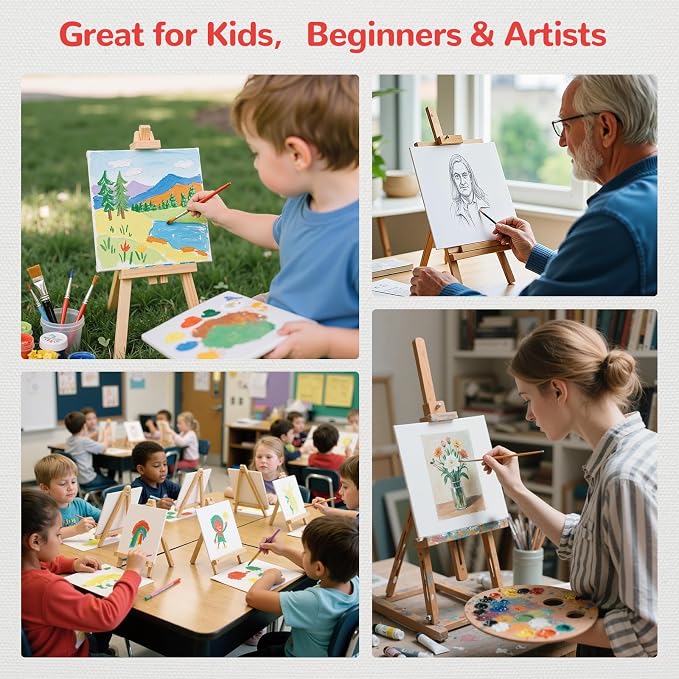 Small Canvas Boards for Kids Painting 56Pcs of 5x5, 10x10 inch Flat Square - Image 5