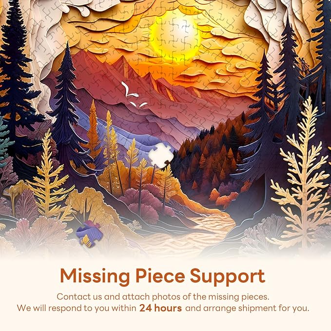 masseruon Round Puzzles for Adults 1000 Pieces-Naturelish Puzzle-26.6x26.6in - Image 7