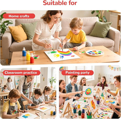 Flat Canvas Boards 20 Pack, 12x12 Inch Cotton Painting Canvas Panels White Blank - Image 5