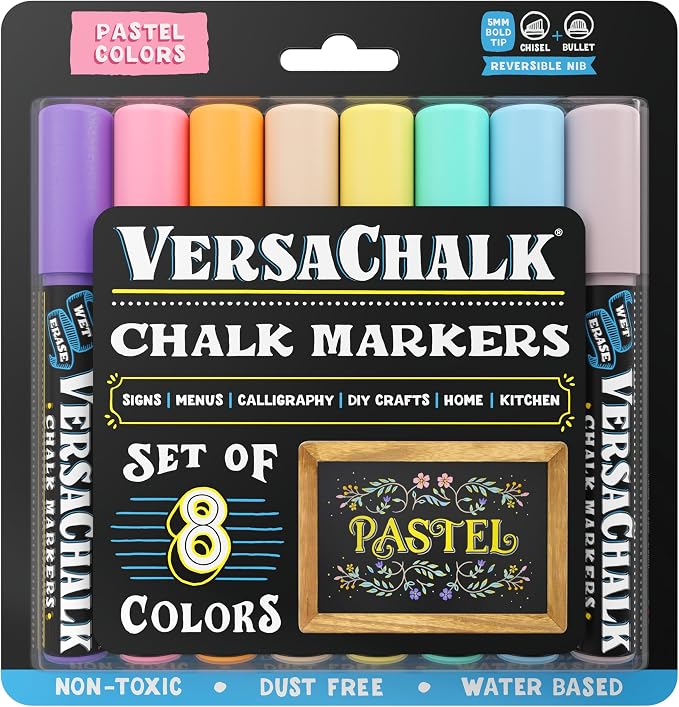 VersaChalk Pastel Liquid Chalk Markers by VersaChalk