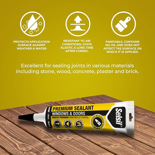 Selsil Siliconized Super Acrylic Latex Sealant, Indoor & Outdoor Paintable Caulk - Image 2