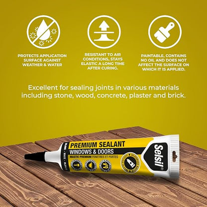Selsil Siliconized Super Acrylic Latex Sealant, Indoor & Outdoor Paintable Caulk - Image 2