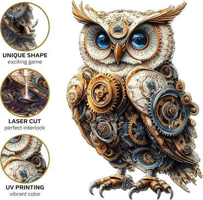 Jigfoxy Wooden Puzzles for Adults, Mechanical Owl Wood Puzzles Adult, Unique - Image 4