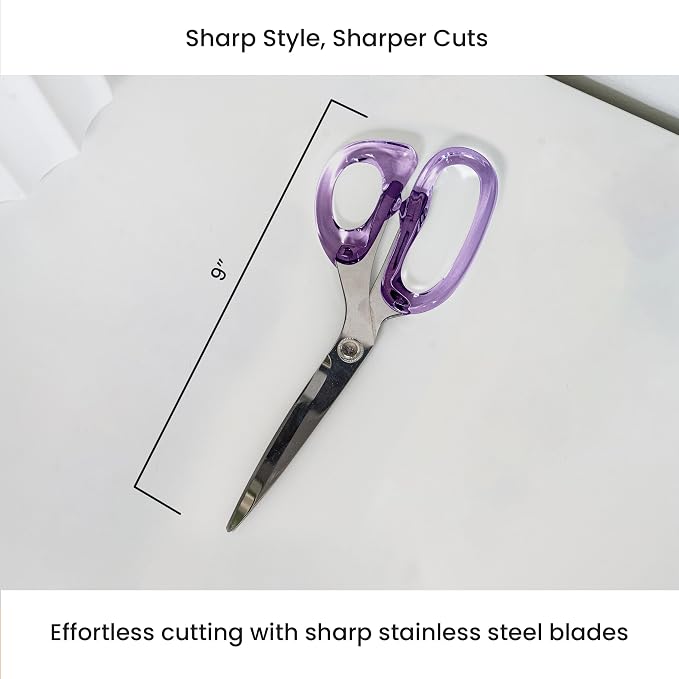 OfficeGoods 9” Stainless Steel Acrylic Scissors - Image 4