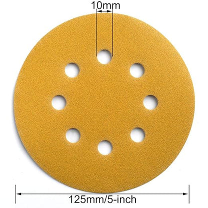 5-Inch 8-Hole Hook and Loop Sanding Discs 180-Grit Random Orbit Sandpaper - Image 6