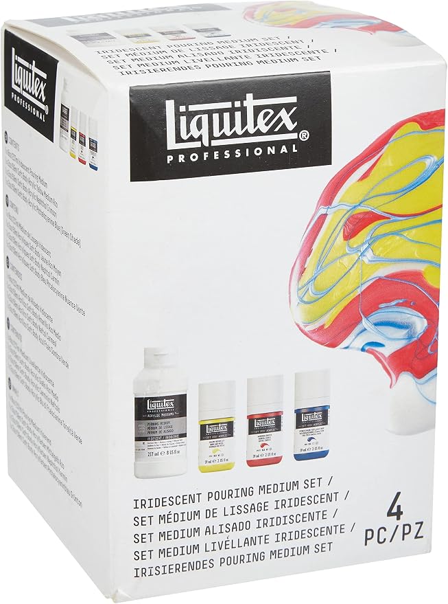 Liquitex Professional Iridescent Pouring Medium Set, Includes 3 x 2-oz Soft by Liquitex