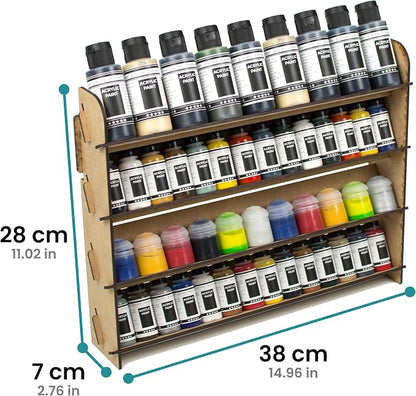 Paint Rack for Model Paints. Hobby Craft Citadel Vallejo Tamiya Army Wall Paint - Image 4