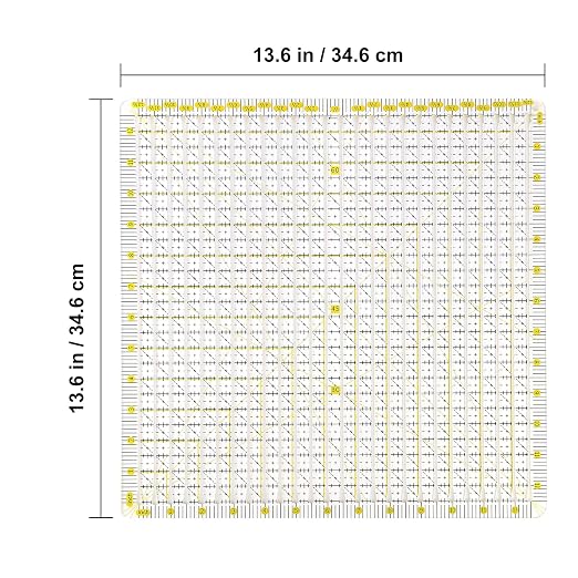 Quilting Ruler 12.5“* 12.5“ -Slotted Ruler - Image 4