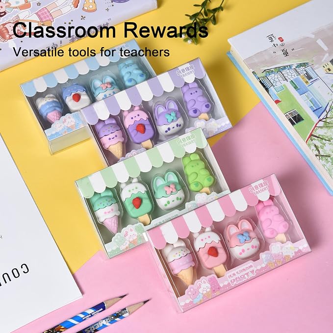 HILAZA 16 Pcs Ice Cream Erasers - Image 5