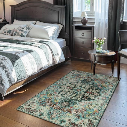 Lahome Bohemian Floral Medallion Area Rug - Image 3