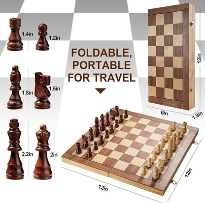 12 Inch Portable Travel Chess Set - Image 2