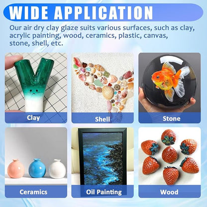 Air Dry Clay Glaze, Air Dry Clay Varnish, Polymer Clay Glaze, High Gloss Clay - Image 4