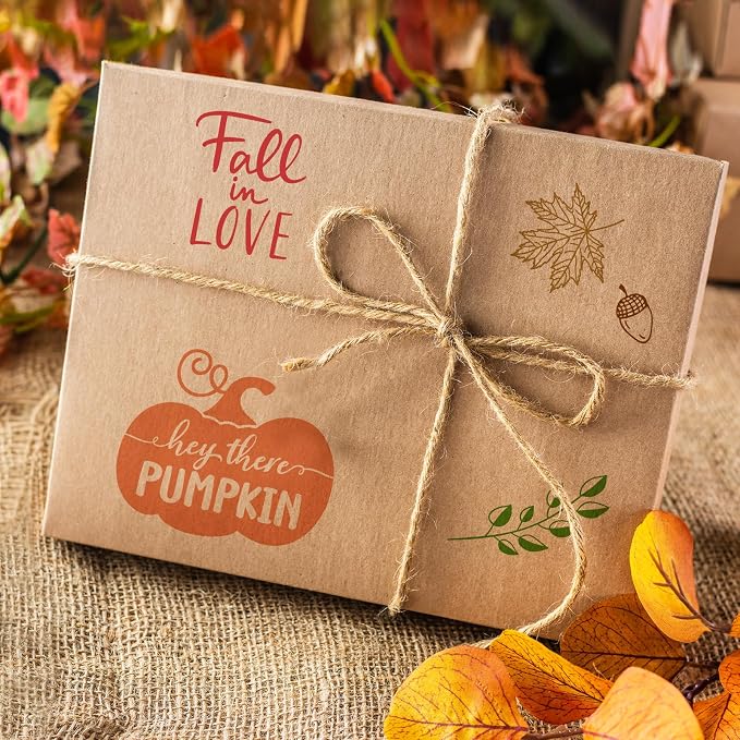 Whaline 4 Sheet Fall Thanksgiving Words Clear Stamps Greeting Words Pumpkin - Image 4