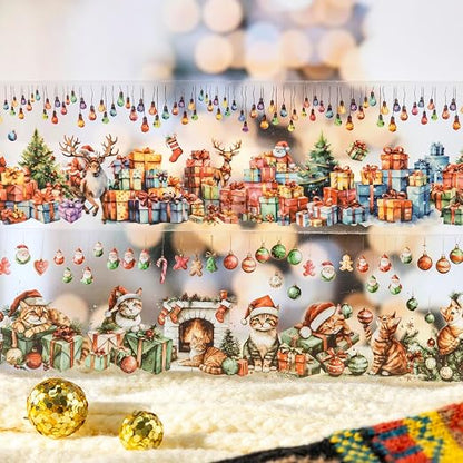 6 Rolls PET Washi Tape Stickers Set, Christmas Washi Tape - Image 3
