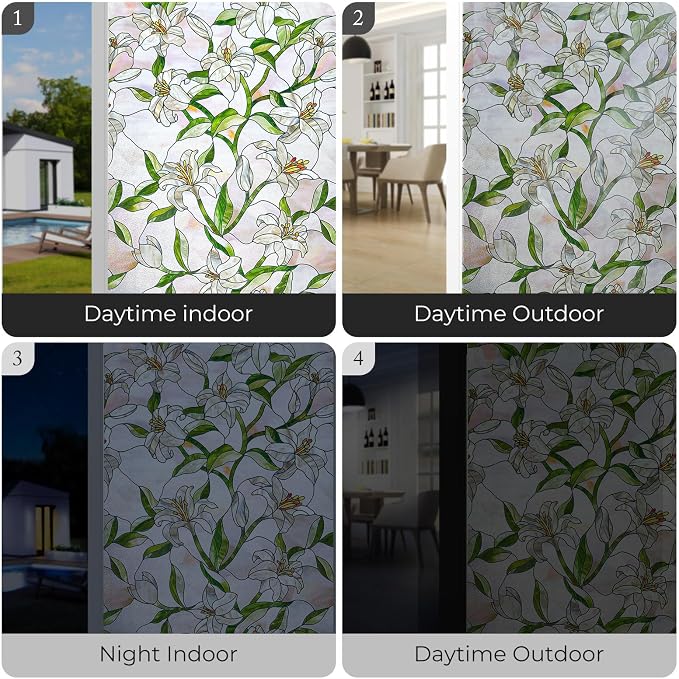 3D Stained Glass Window Film, Decorative Window Privacy Film - Image 6