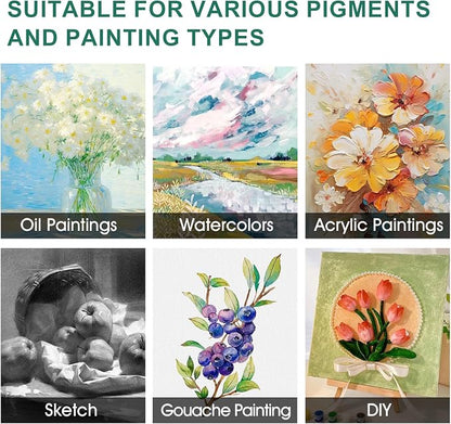 ESRICH Stretched Canvas for Painting, 18 Multi Pack Blank Canvases for Painting - Image 5