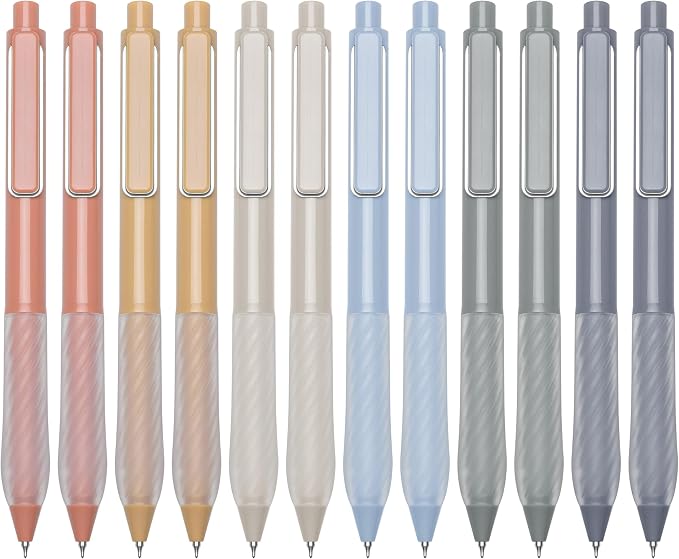 Gel Pens 0.5mm Point Pen Black Ink Smooth Writing Retractable Pen by Lin.Pen