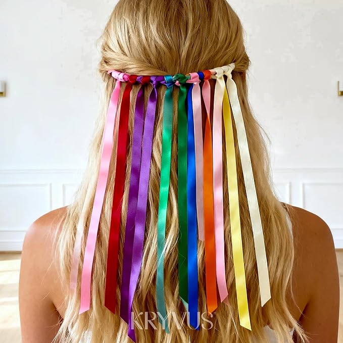 Double-Faced Rainbow Satin Ribbon Set – 12 Colors, 3/8 Inch x 5 Yards Rolls - Image 7