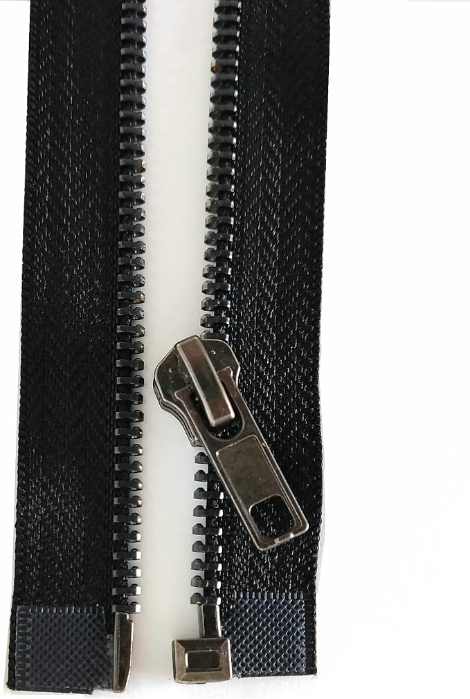 Leekayer 2PCS #5 27 Inch Zipper Black Nickel Teeth Zipper Black Metal Zipper by Leekayer
