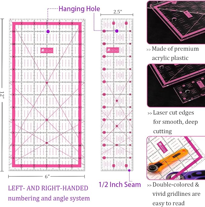 Rotary Cutter Set, Nicecho Sewing Quilting Supplies, 45mm & 28 mm Fabric Cutters - Image 4