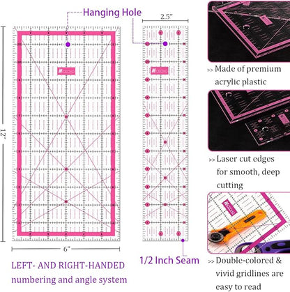 Rotary Cutter Set, Nicecho Sewing Quilting Supplies, 45mm & 28 mm Fabric Cutters - Image 4
