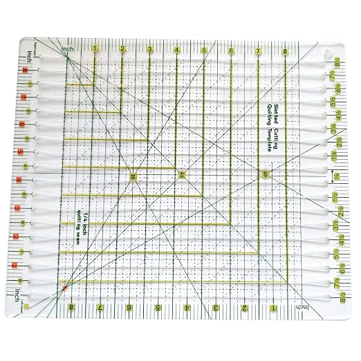 8.5"x8.5" Acrylic Quilting Ruler Durable Patchwork Ruler, Slotted Rulers - Image 2