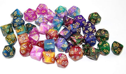 SmartDealsPro 6 x 7 Sets Glitter Polyhedral Dice Sets - Image 5