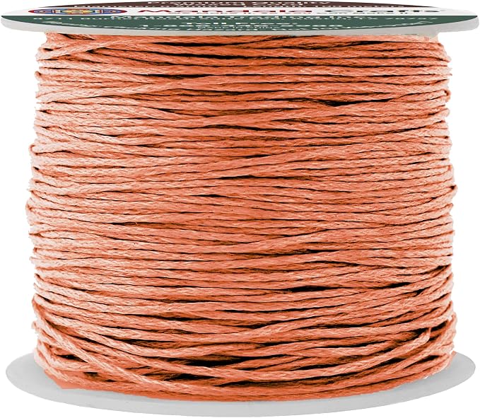 Mandala Crafts 0.5mm 109 Yards Salmon Cotton Waxed Cord by MandalaCrafts