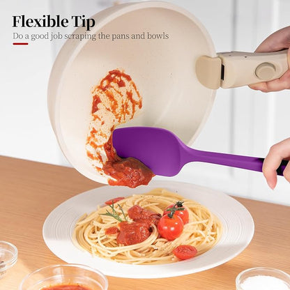 Heat Resistant Silicone Spatula Set of 4, Luxiwise 600ºF High Temp Baking - Image 4