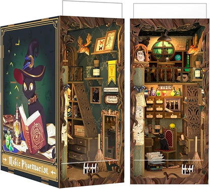 CUTEBEE Book Nook Kit, DIY Booknook Miniature House Tiny House 3D Wooden Puzzle by CUTEBEE