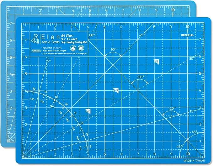 Elan Cutting Mat A4 Blue, Self Healing Cutting Mat 9x12 Inch, 5-Ply Craft Board - Image 3