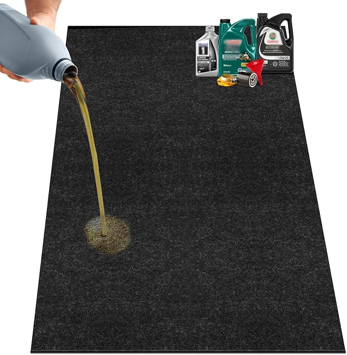 60" x 72" Giant Oil Drip Mat for Garage Driveway, Reusable Rubber Floor Oil by Nujzuir