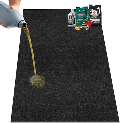 60" x 72" Giant Oil Drip Mat for Garage Driveway, Reusable Rubber Floor Oil by Nujzuir