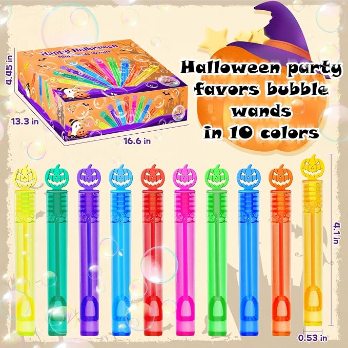 500 Piece Halloween Party Favor Bubbles, Halloween Bubble Wands Bulk - Image 3
